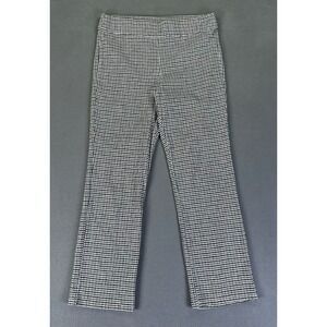 Free People‎ Pants Medium Black White Gingham Check In My Feelings Linen Blend